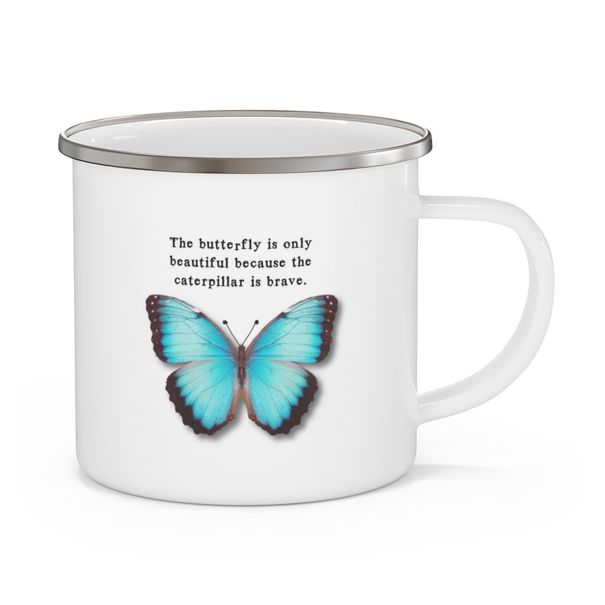 Butterfly Enamel Mug